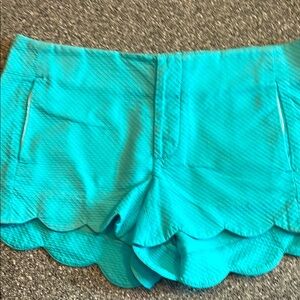 Lilly Pulitzer Aqua Scalloped Women Shorts